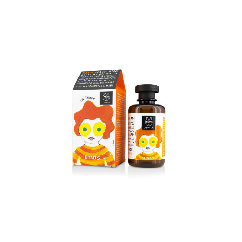 APIVITA KIDS CARE GEL CORPS ET CHEVEUX MANDARINE ET MIEL 250ML