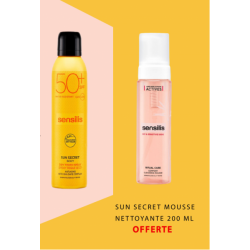 SENSILIS PACK SUN SECRET BODY SPRAY SPF50+ 200ML+ SUN SECRET MOUSSE NETTOYANTE 200ML OFFERTE