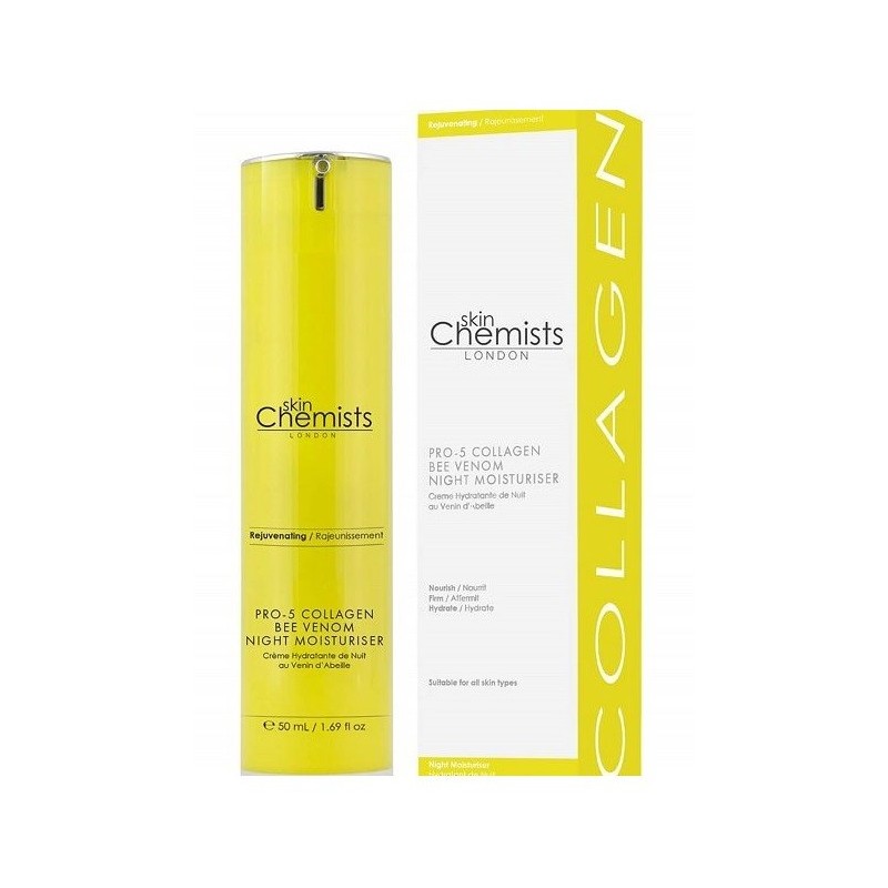 SKIN CHEMISTS PRO-5 COLLAGEN BEE VENOM NIGHT CREME HYDRATANTE DE NUIT AU VENIN ABEILLE 50ML