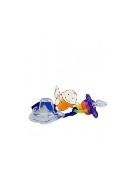 PTI DOUX SUCETTE CADRE TRANSPARENT AVEC ATTACHE VIOLET