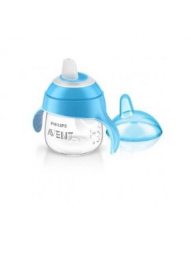 AVENT TASSE PINGOUIN AVEC ANSES BLEUES ANTI-DERAPANTE 6 MOIS+ 200ML