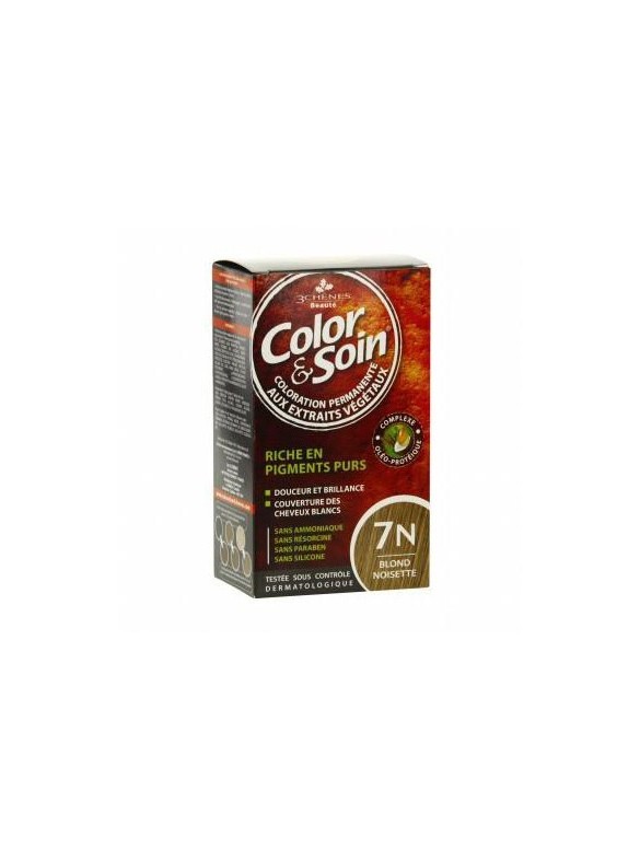 3 CHENES COLOR & SOIN COLORATION PERMANENTE EXTRAITS VÉGÉTAUX 7N BLOND NOISETTE
