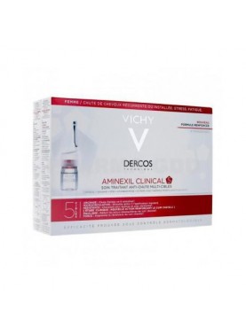 VICHY DERCOS AMINEXIL CLINICAL 5 FEMMES TRAITEMENT ANTI-CHUTE 21 AMPOULES MONODOSES