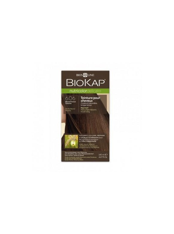 BIOKAP NUTRICOLOR DELICATO TEINTURE POUR CHEVEUX BLOND FONCÉ HAVANE 6.06
