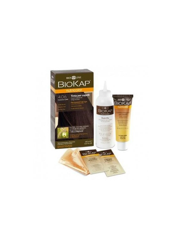BIOKAP NUTRICOLOR TEINTURE POUR CHEVEUX CHÂTAIN CAFÉ 4.06