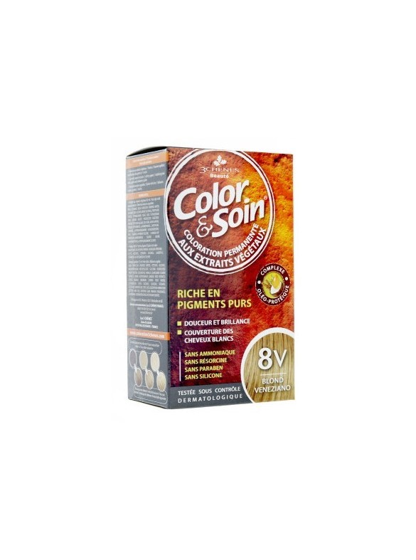 3 CHENES COLOR & SOIN COLORATION PERMANENTE EXTRAITS VÉGÉTAUX 8V BLOND VENEZIANO