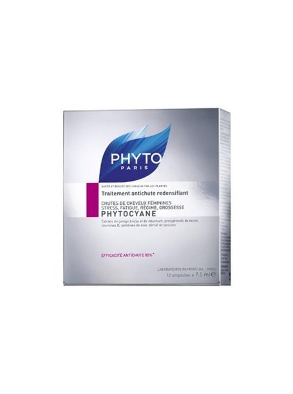 PHYTO PHYTOCYANE SÉRUM TRAITEMENT ANTI-CHUTE REDENSIFIANT AMPOULES 12 X 7