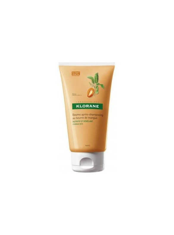 KLORANE BEURRE DE MANGUE BAUME APRÈS-SHAMPOOING NUTRITIF ET DÉMÊLANT 150ML
