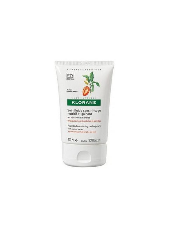 KLORANE BEURRE DE MANGUE SOIN FLUIDE NUTRITIF ET GAINANT SANS RINÇAGE 100ML