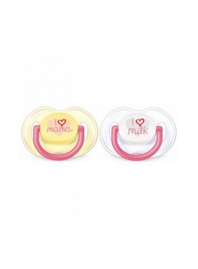 AVENT SUCETTES ORTHODONTIQUES 0-6 M ROSE- SCF172/50